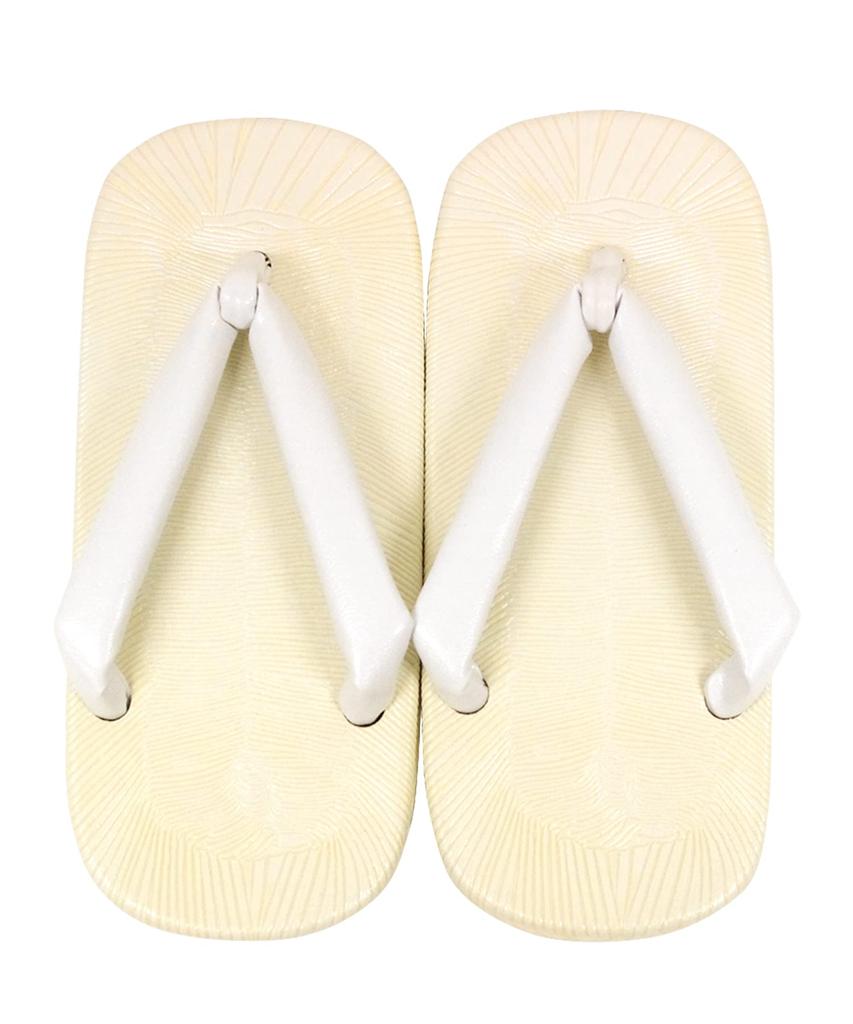 Setta Sandals for Plain White for Boys [Kyoetsu] Shichigosan, Straps, (18.0cm, White)