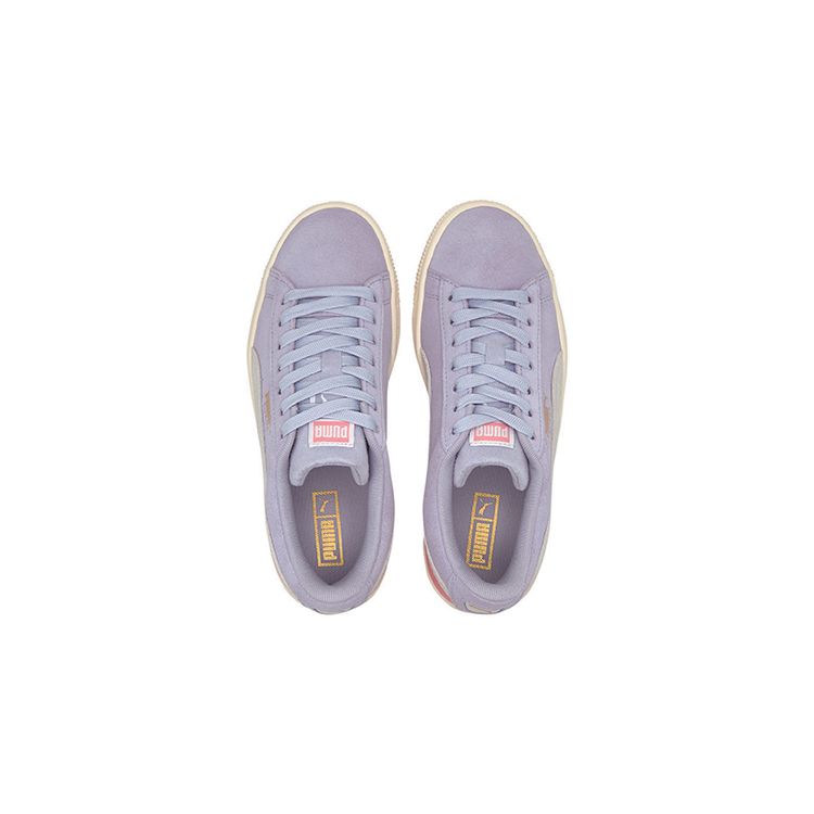 Puma Suede Classic Casual Low-Top Kids Skate Shoes Kids Sneaker Khaki Purple Pink 365073-27