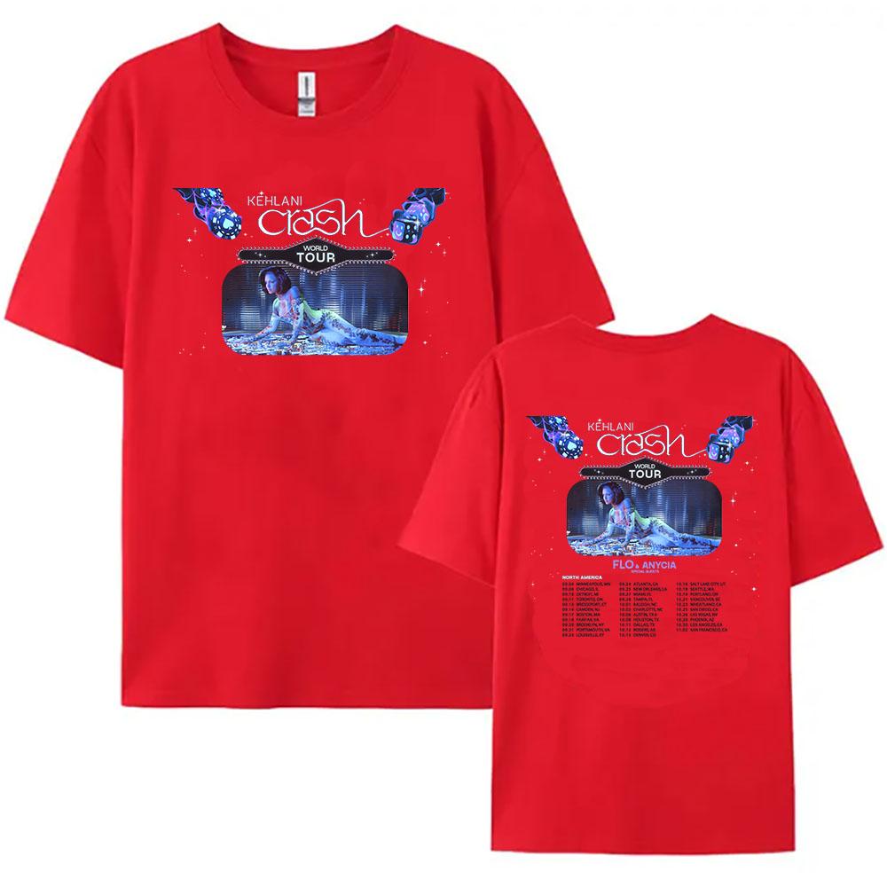 

Women Tees Kehlani Crash World Tour 2024 Tshirt Short Sleeve Cotton Summer Tshirts Casual Grunge Hip Hop Streetwear Female Tops S