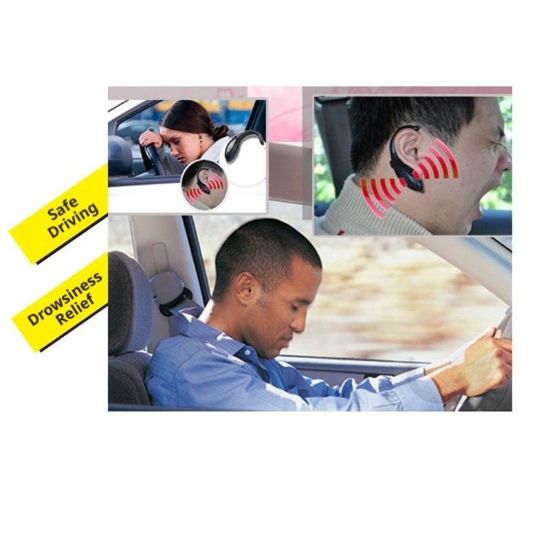 Over Ear Driver Fatigue Reminder, Anti Drowsiness Alarm with Audible and Vibration Modes for Highway Travel, Night Duty