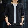 2026 spring and autumn new men's jacket Korean version of youth stand-up collar casual tooling pure cotton jacket solid color