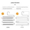 Shou Li Zhan Shen Stainless Steel S-Type Multi-Layer Pants Hangers (5-Pack)