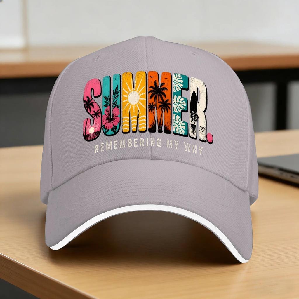 Summer Remembering My Why Baseball Cap Vintage Unisex Unisex Hip Hop Hats Sun Visor Design Tennis Skate Snapback Cap Birthday Gift