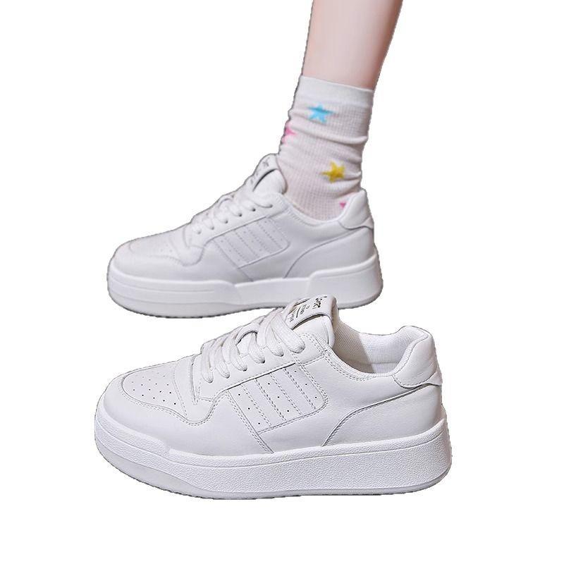 Little white shoes girls versatile spring and autumn flat thick sole spring new order surge casual sports shoes