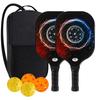 Pickleball-Schläger 2er-Set, Fiberglas-Pickleball-Set mit Pickleball-Schlägern und Tragetasche, Pickleball-Geschenke für Anfänger, Pickleball-Schläger-Set
