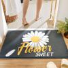 Daisy Print Mat Home Bath Mat Non Slip Absorbent Bathroom Carpet Soft Memory Foam Rug Kitchen Toilet Floor Decor Washable Mat 
