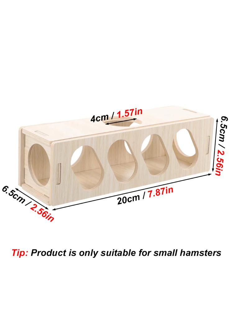 1 Pc Wooden Hamster Tunnel Escape Toy Maze Hideout Tube Chew Toys Teeth Grinding Toys for Small Animal Pet Hamsters Guinea Pigs