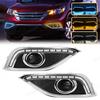 Car LED Daytime Running Light Assembly For Honda CRV CR-V 2012 2013 2014 White DRL Yellow Turn Signals Lamp Blue Night Lamp 12V