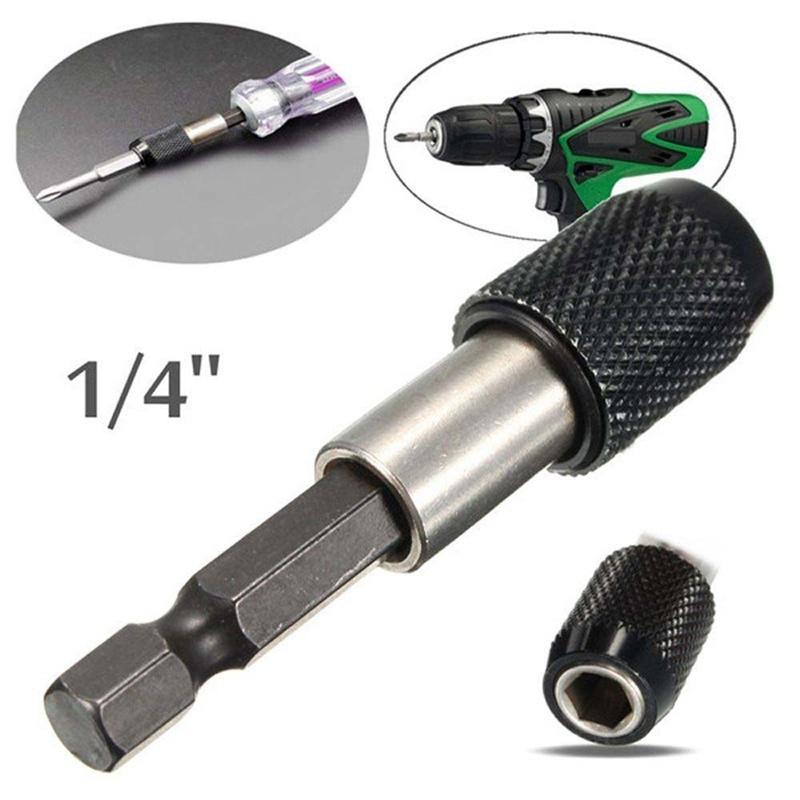 1/460mm Hex Shank Quick Release Drill Screw Magnetic Screwdriver Bit Holder