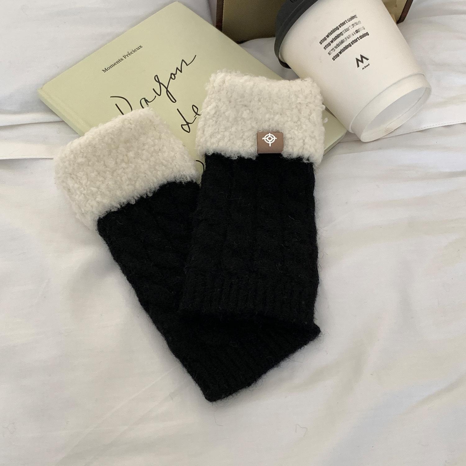 

Wool Knitted Gloves Student Solid Color Autumn and Winter New Style Warm and Cold Proof Fashion