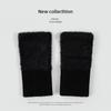 Plush Fingerless Knit Gloves – Warm, Versatile Winter Wear for Students and Office Use