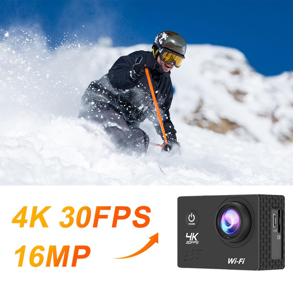 Action Camera, 4K High-definition Underwater Camera, Wireless WiFi Waterproof Outdoor Digital Camera