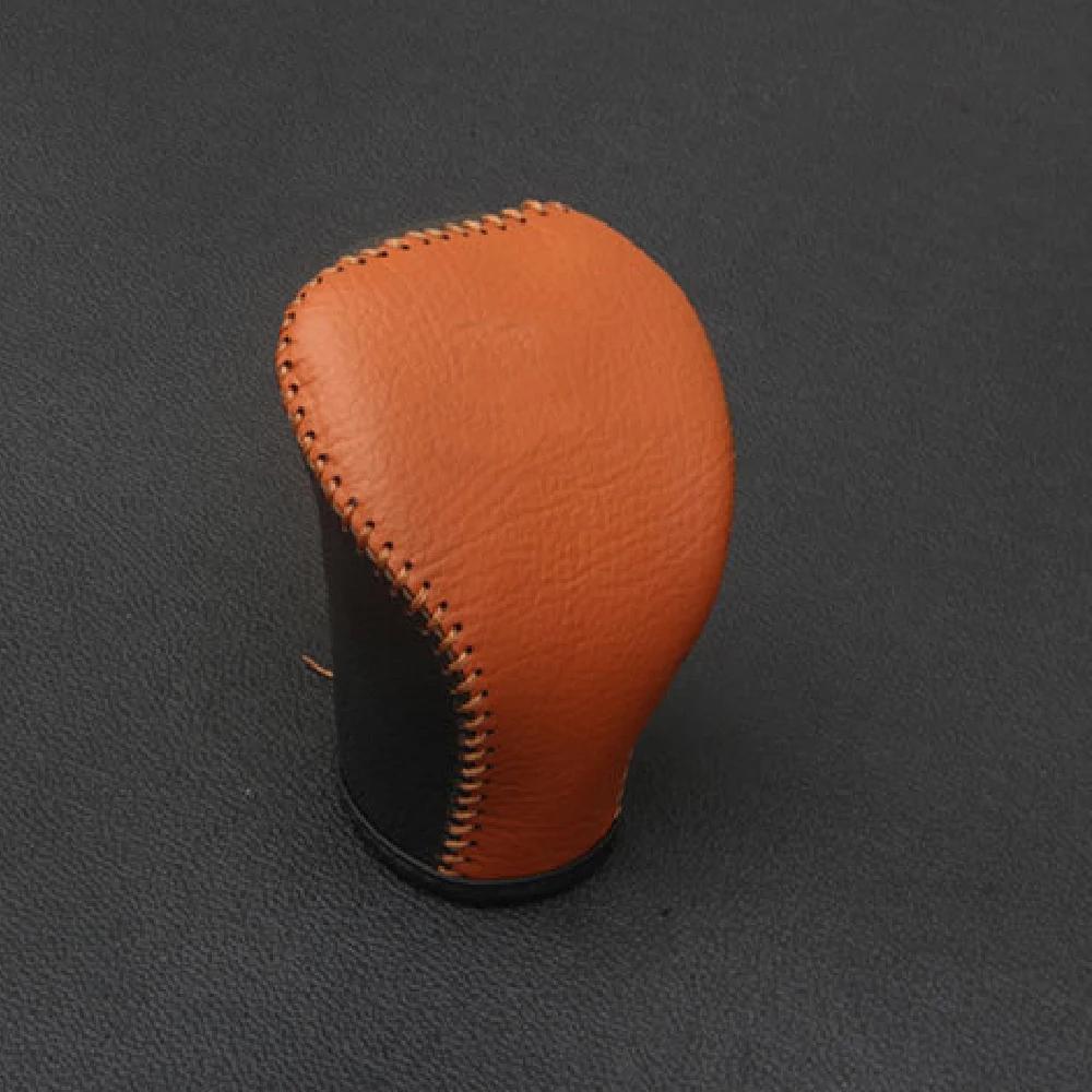 Car Gears Head Shift Knob Cover for Volkswagen VW Tiguan L MK2 2017 2018 2019 2020 2025 Gear Shift Collars Leather Accessories