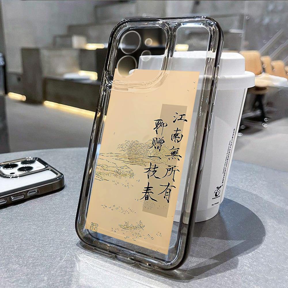 Aesthetic Art Font Phone Case for iPhone 16 15 14 13 12 11 Pro Max Mini X XS XR SE 7 8 Plus Transparent Shockproof Soft Cover