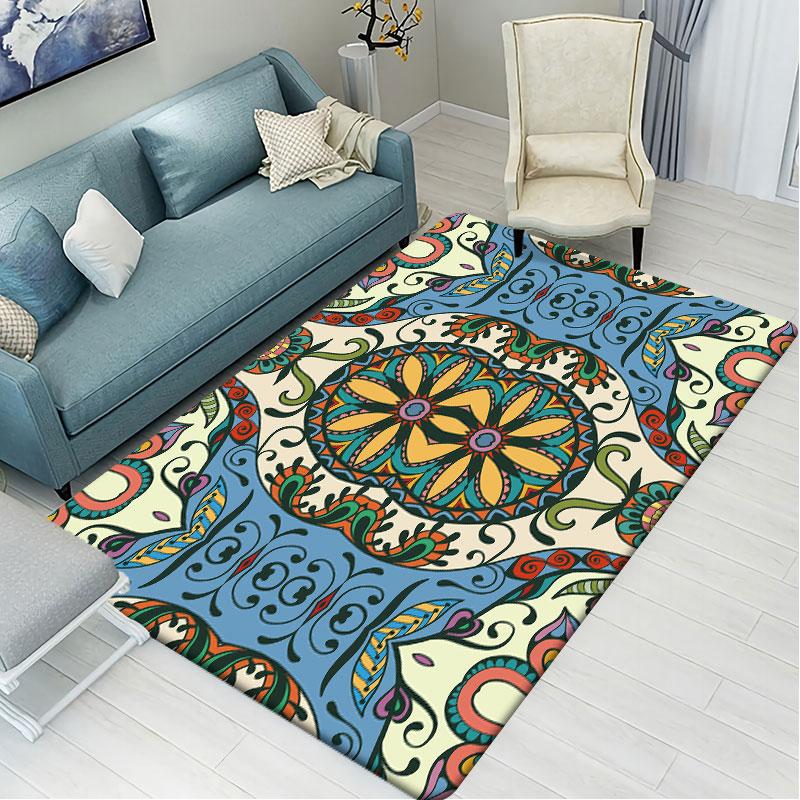 Carpet Living Room Bedroom Non-slip Rug Bohemian Moroccan Ethnic Doormat Gypsy Home