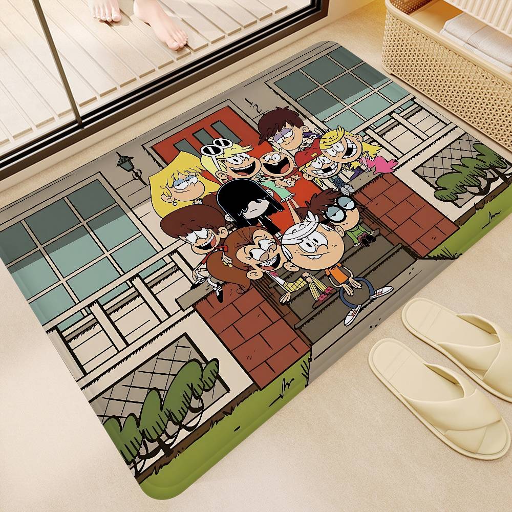 Anime T-The Loud House Kitchen Mat Kids Room Bedroom Decoration Balcony Anti-Slip Doormat Living Room Alfombra
