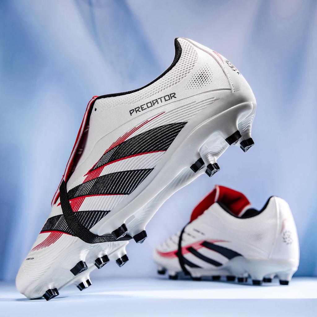 New Lace Free Low Top Football Shoes for Teenagers Grass Training and Professional Football Matches Wear-resistant and Anti Slip