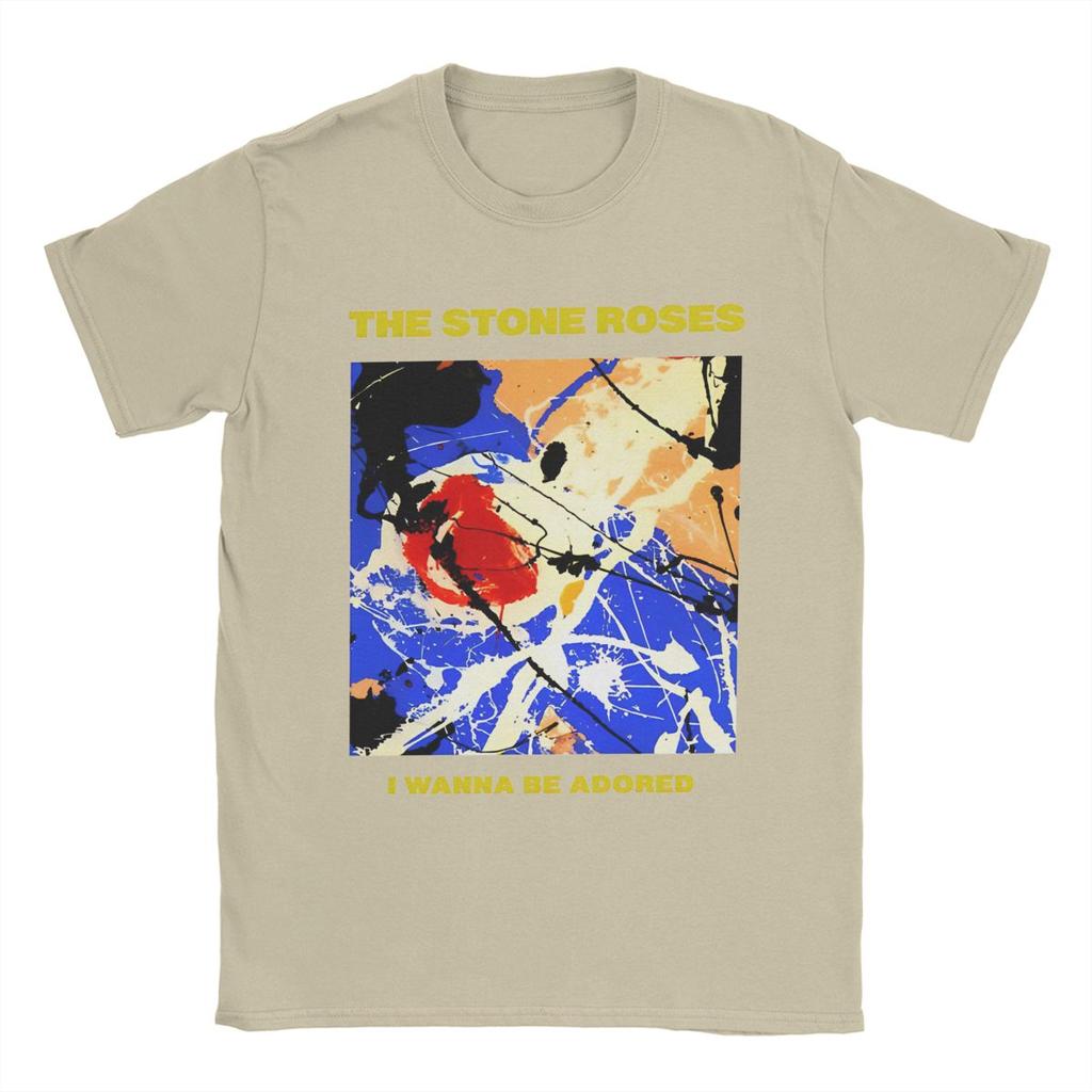 The Stone Roses Band Herren T-Shirt Vintage T-Shirt Kurzarm Rundhals T-Shirts Baumwolle Originalkleidung