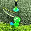 Golf Tee Hanger Donut Shaped Plastic Anti-Lost Ring with Strap Cartoon Animal Pattern Golf Tee Holder for Men Women