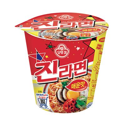 Ottogi Jin Ramen Spicy Small Cup 65g (3 Options)