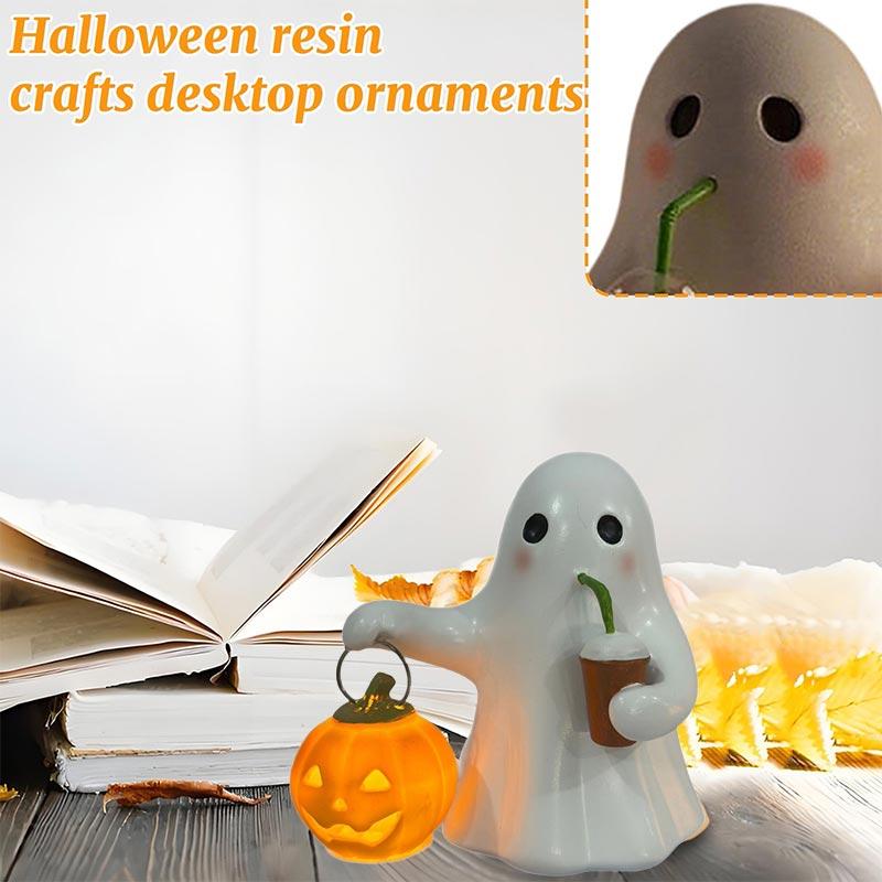 Cute Ghost Halloween Decoration Nightlight Resin Home Decor Items Creative Crafts Atmosphere Halloween Decorations Home Decor