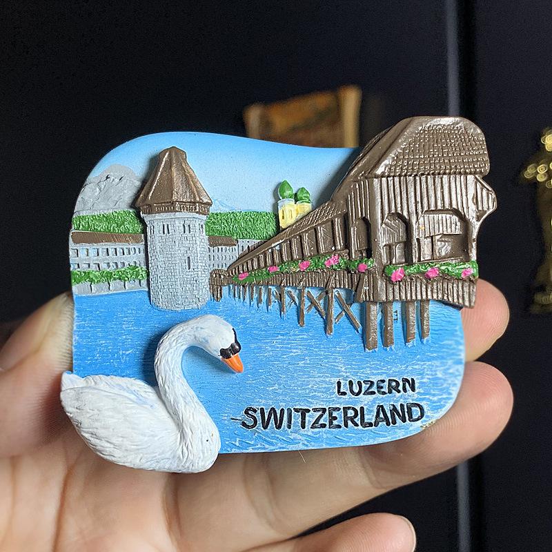 3D City Travel Souvenir Magnets: European and Global Regions