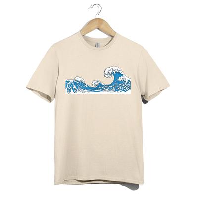T-shirt Vague Japonaise | T-shirt Graphique Art Océan Vague Magnifique Unisexe Streetwear