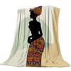 African Girl Flannel Blanket Sofa Bedspread Nap Blanket Gift Shawl Blanket Source Direct Supply