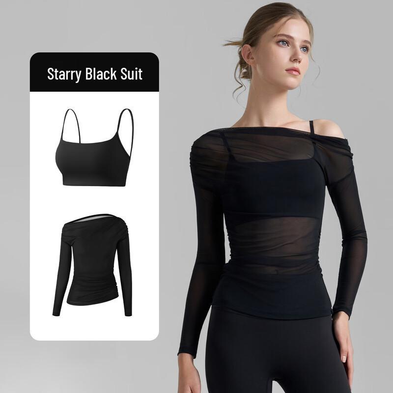 

Junbie Women s Starry Black 2-Piece Yoga Set XL