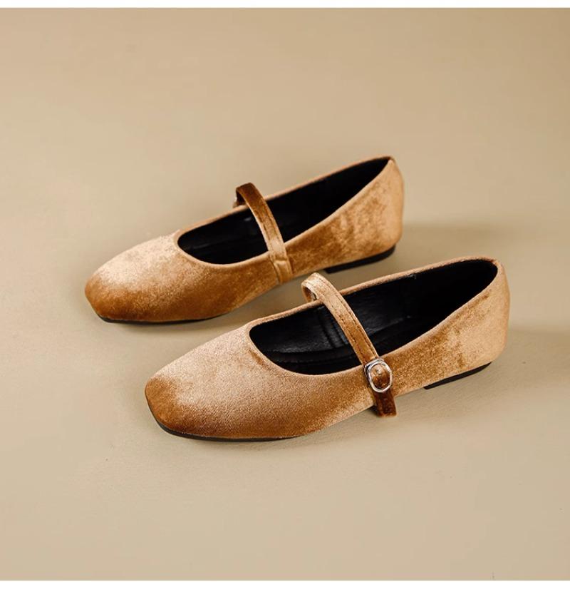 Fashion Flat Shoes for Women's Spring Autumn 2025 Suede Mary Jane Women's Shoes New Retro Solid Color Plus Size 42 43 44 loafers women