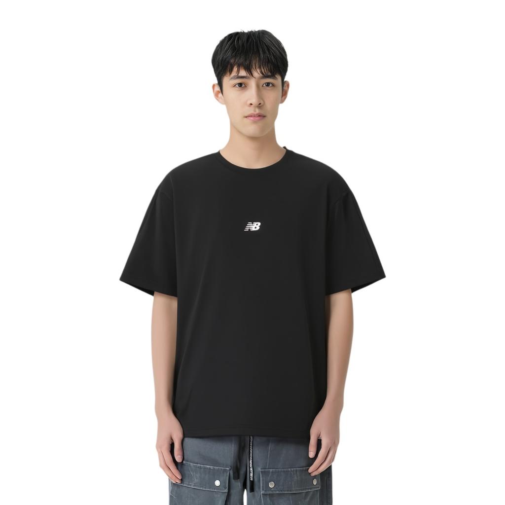 New Balance Athletics Logo-Print T-Shirt Asia Sizing 'Black' Unisex 5ED24491-BK