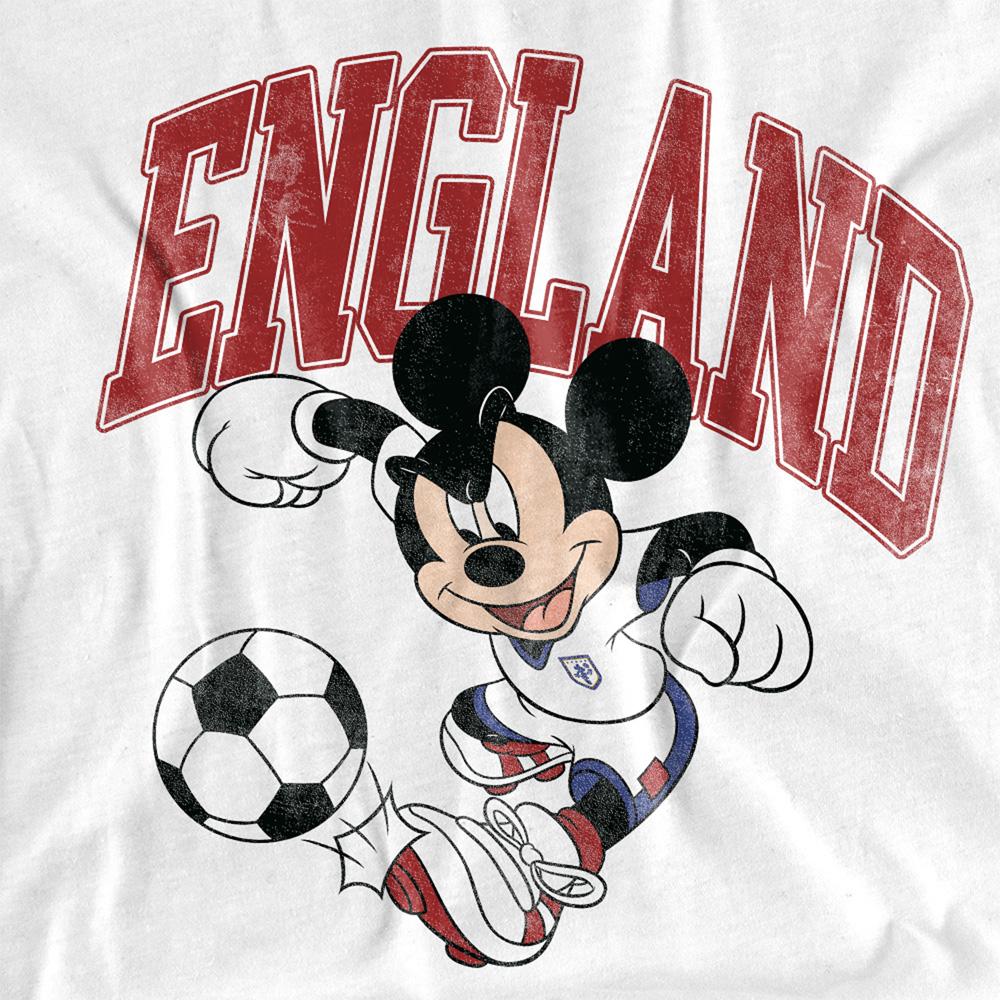 Disney Womens/Ladies England Mickey Mouse Football T-Shirt