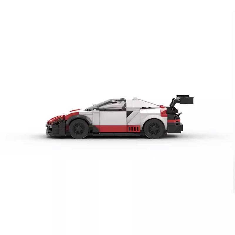 MOC-93310 Baoshijie 911 RSR Compatible Building Block 8 Grid Car Speed Series Boy Assembly Toy Model