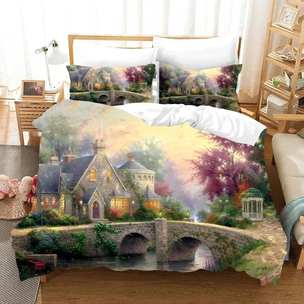 Oil Painting Van Gogh Star Sky Bedding Set Single Twin Double Queen King Cal King Size Bed Linen Set