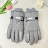 Customized Polyester Ski Mittens Built Wrist Support Shock Absorption Waterproof Split Finger Light Snowboarding
