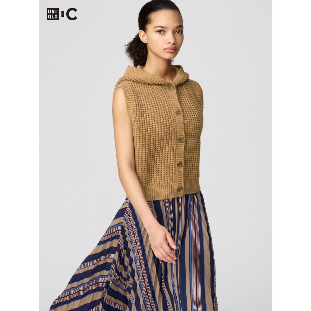 Uniqlo Waffle Knit Hooded Vest