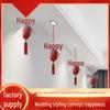 Red 'Xi' Character Wedding Hanging Ornaments & Lanterns Set for Ceiling and Living Room Decoration