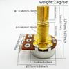 18MM Small Electronic A/B/500K/250K Electric Guitar and Bass Potentiometers Volume and Tone Knobs Tuning Switches