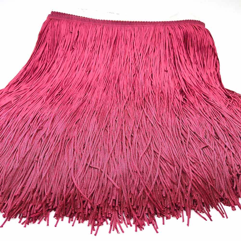 30cm Wide Polyester Latin Dance Tassel Lace - Custom Clothing Accessory