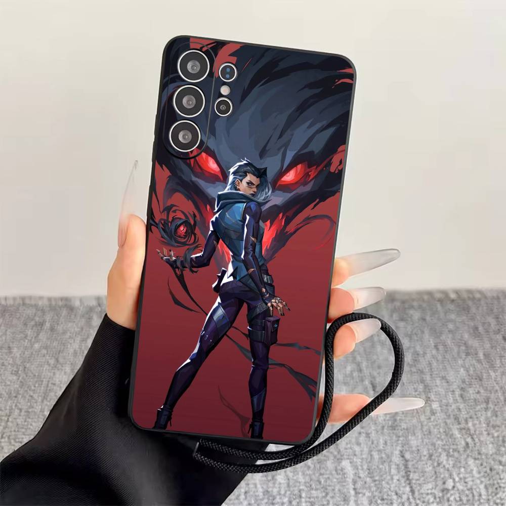 

V-Valorant Phone Case For Samsung S25,S24,S21,S22,S23,S30,Ultra,S20,Plus,Fe,Soft Silicone Black Cover Samsung S20fe