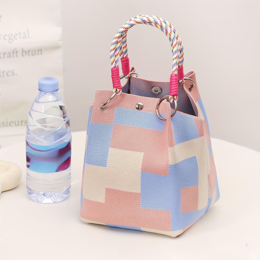 Foldable Large Capacity Casual Chic Tote For Everyday Use, Durable Polyester, Vintage Handbag, Travel Bag, Stylish Accessory, Bucket Bag
