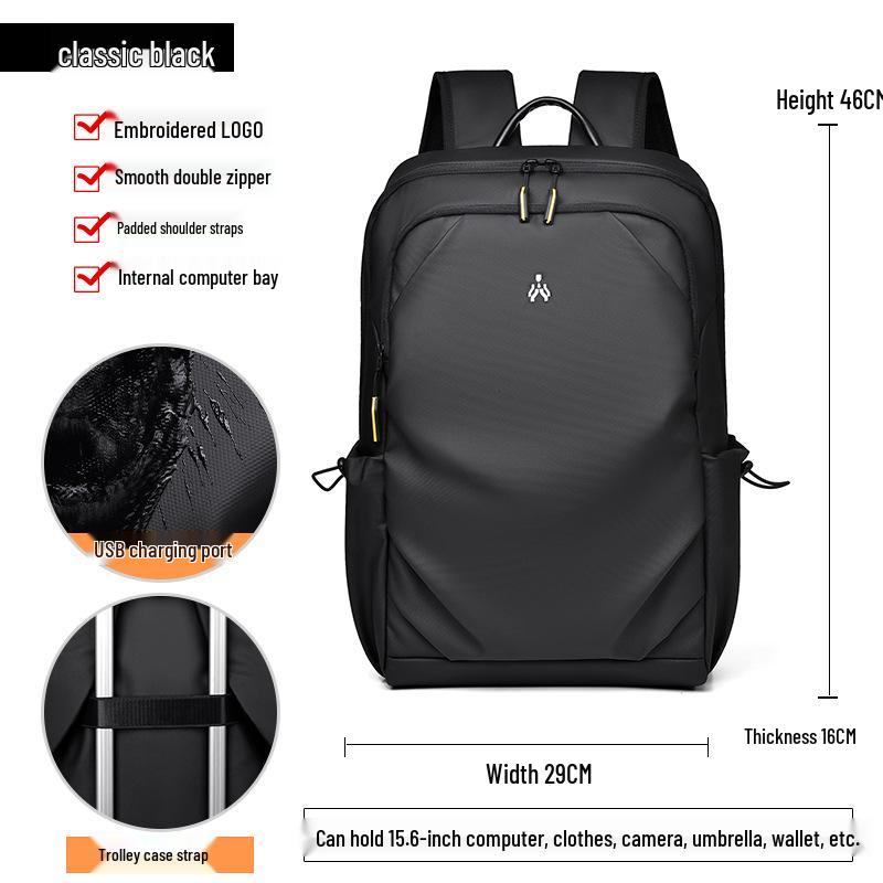 

Мужской водостойкий рюкзак для колледжа и бизнеса - Большая вместимость, многофункциональный, повседневная дорожная сумка