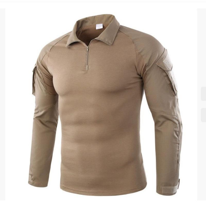 Outdoor Black Tactical Frog Suit for Male Military Fans Slim Quick-drying Long-sleeved Top as Training Uniform