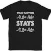 What Happens At The Lake Stays At The Lake T-Shirt Funny Humor Vacation Tee