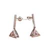 New Solid  Sterling Silver Drop Earrings Geometry Fashion AAA Zircon for Women Exquisite  Accessories Wedding