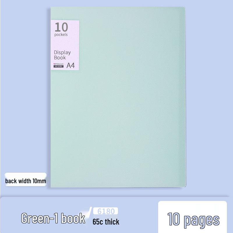 A4 Morandi Color Clear Insert Folder: Transparent Storage Album for Test Paper Collection.
