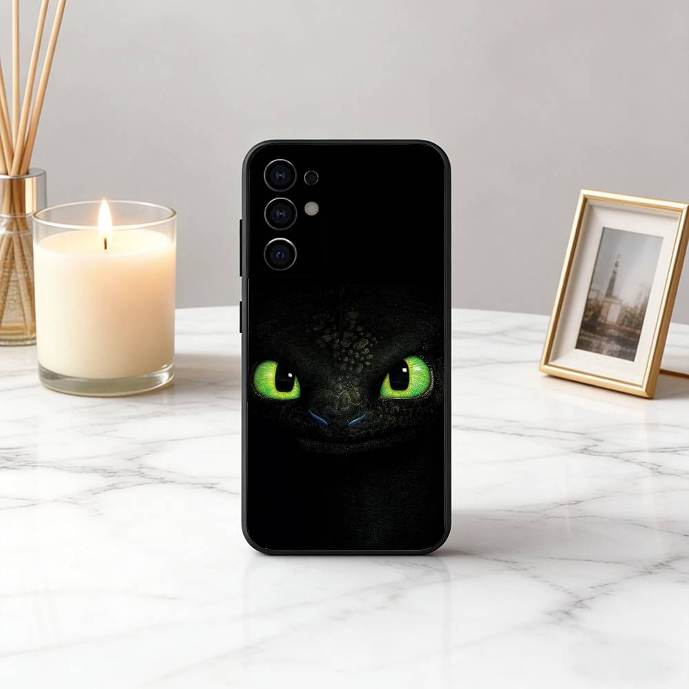 Cartoon T-Toothless D-DragonS TD Phone Case Black Silicone Soft For Samsung S25,S24,S21,S22,S23,S30,Ultra,S20,Plus,Fe,Lite