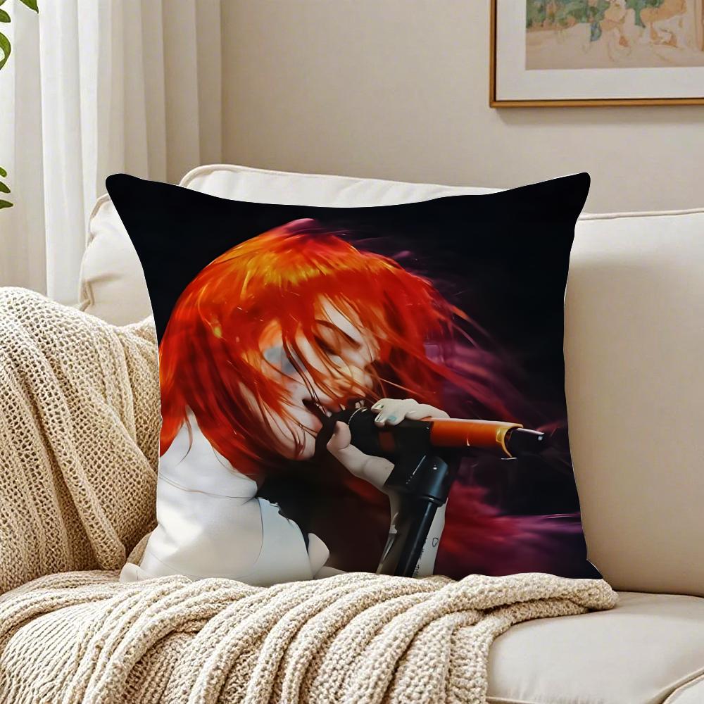 Band PopPunk PParamore Cushion Cover Pillowcase Antidustmite living Room Sofa Decor Cushion Room