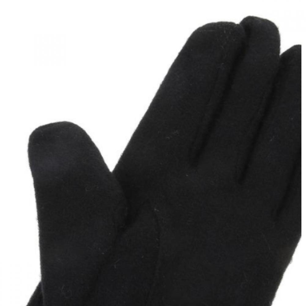 DakS Black Dog Embroidery Wool Women S gloveS Dcgv9f203bk