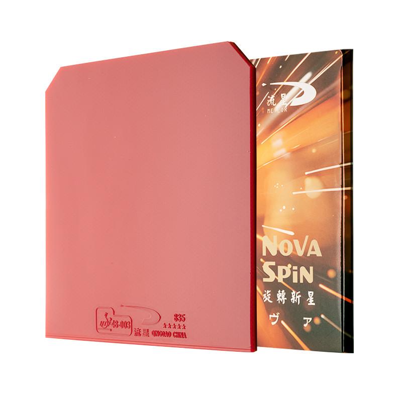 Накладка для настольного тенниса METEOR 835 NOVA SPIN, топспин, атакующий, высокоплотная, эластичная, пинг-понг, губка красный